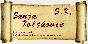 Sanja Koljković vizit kartica